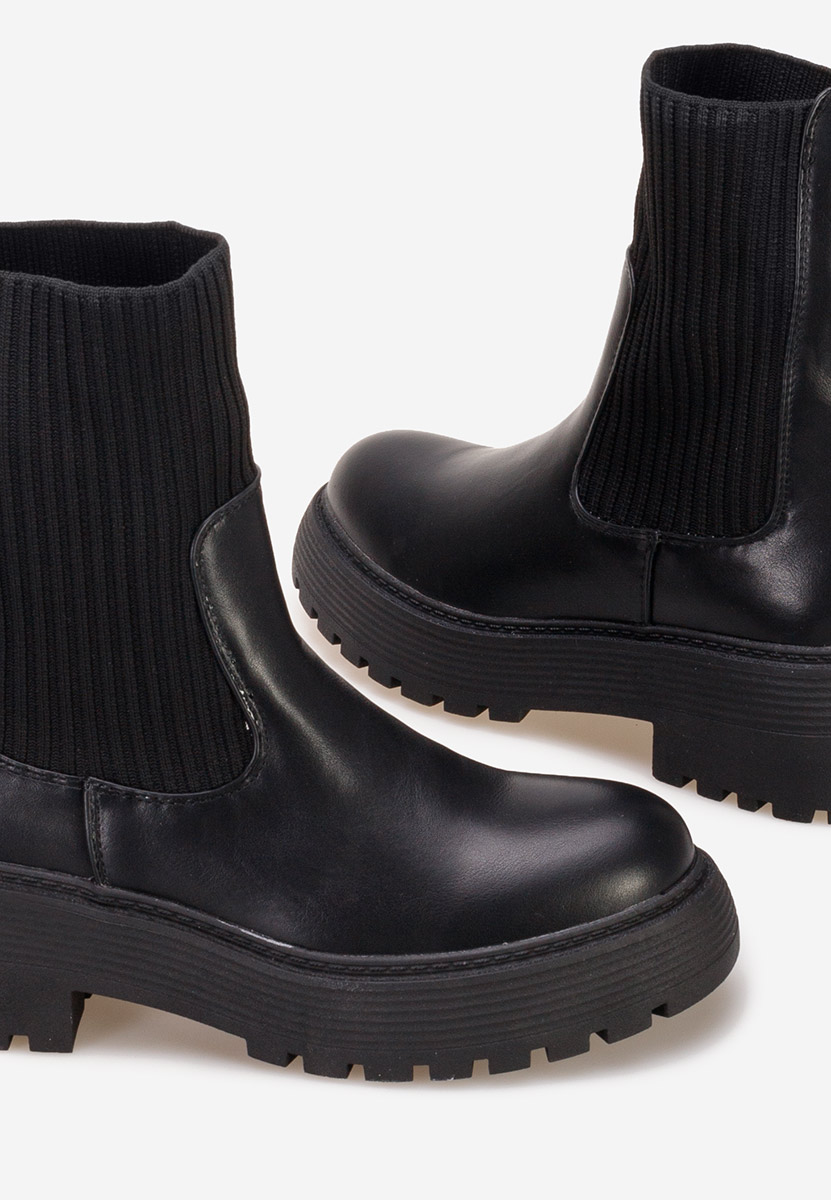 Ezora fekete női bokacsizma