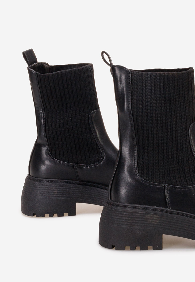 Ezora fekete női bokacsizma