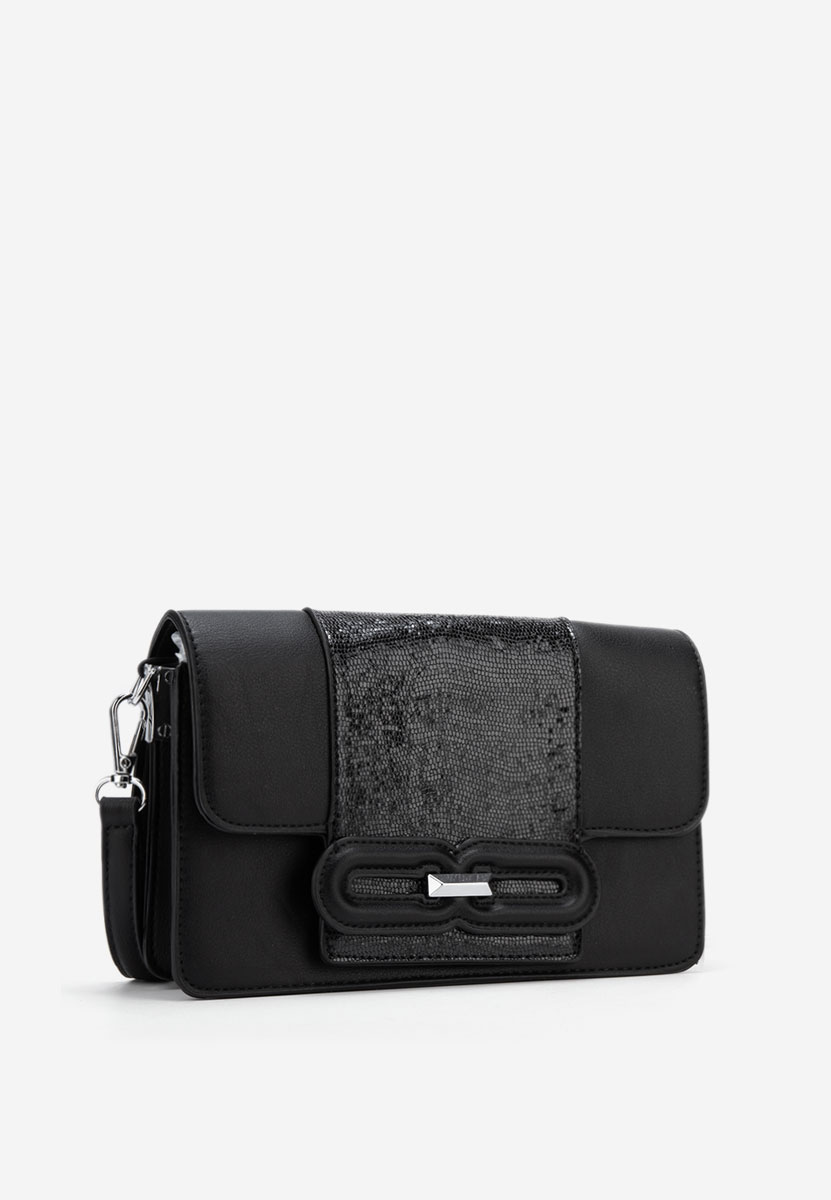 Lesya fekete boríték táska