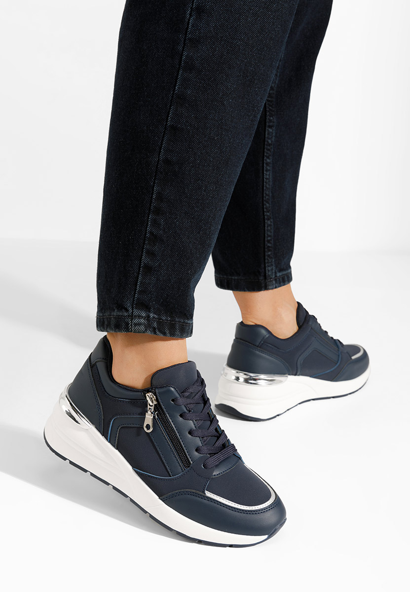 Henia tengerészkék platform sneaker cipő 