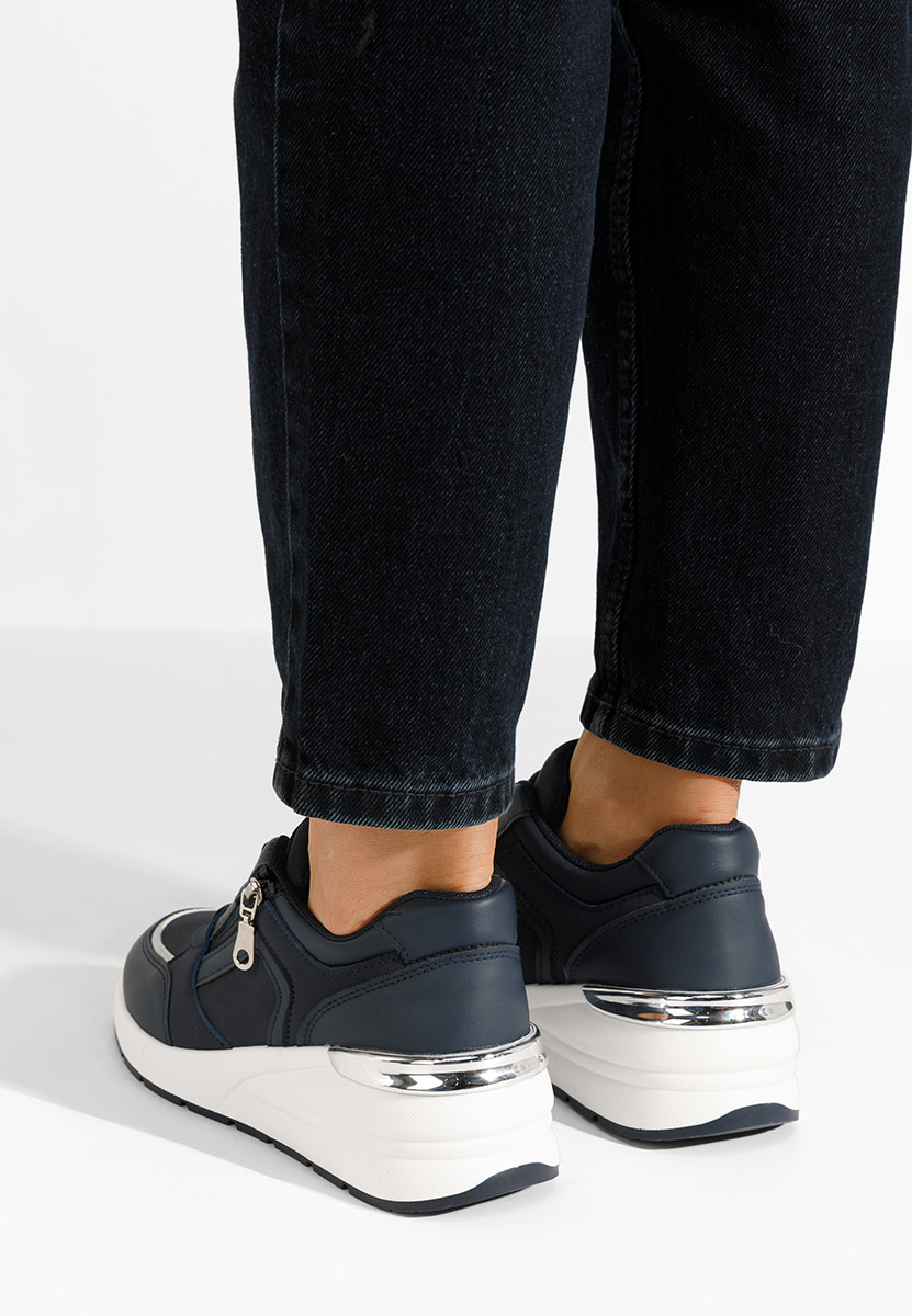 Henia tengerészkék platform sneaker cipő 