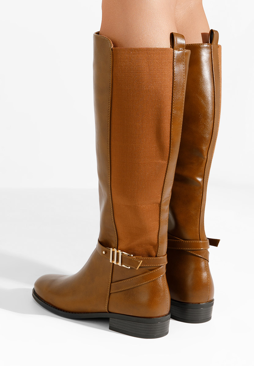 Balina camel lapos talpú csizma 