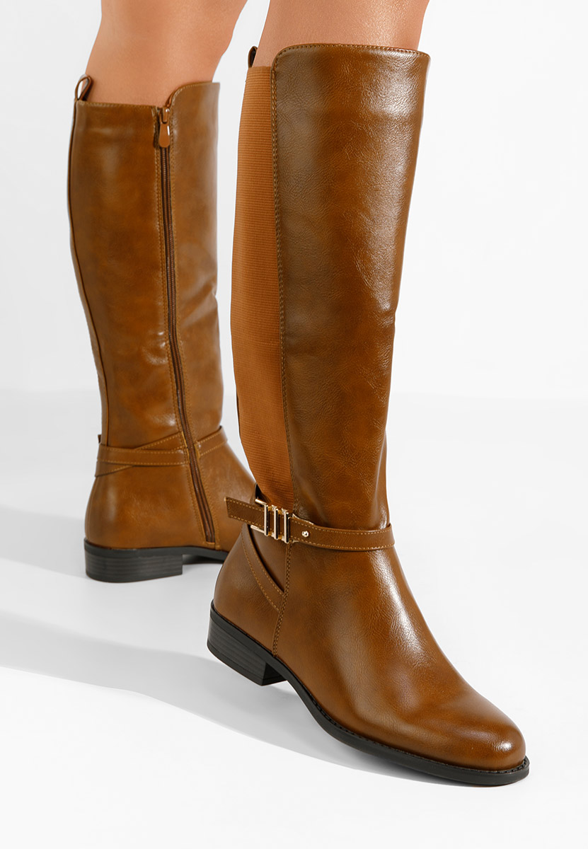 Balina camel lapos talpú csizma 