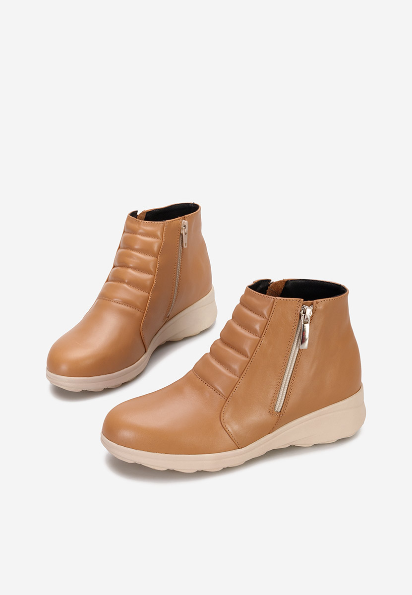 Soralia v2 khaki női bőr bokacsizma