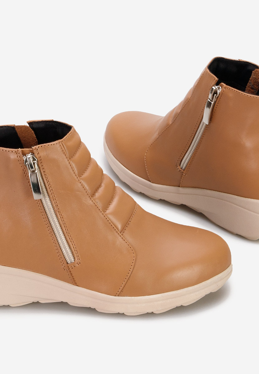 Soralia v2 khaki női bőr bokacsizma