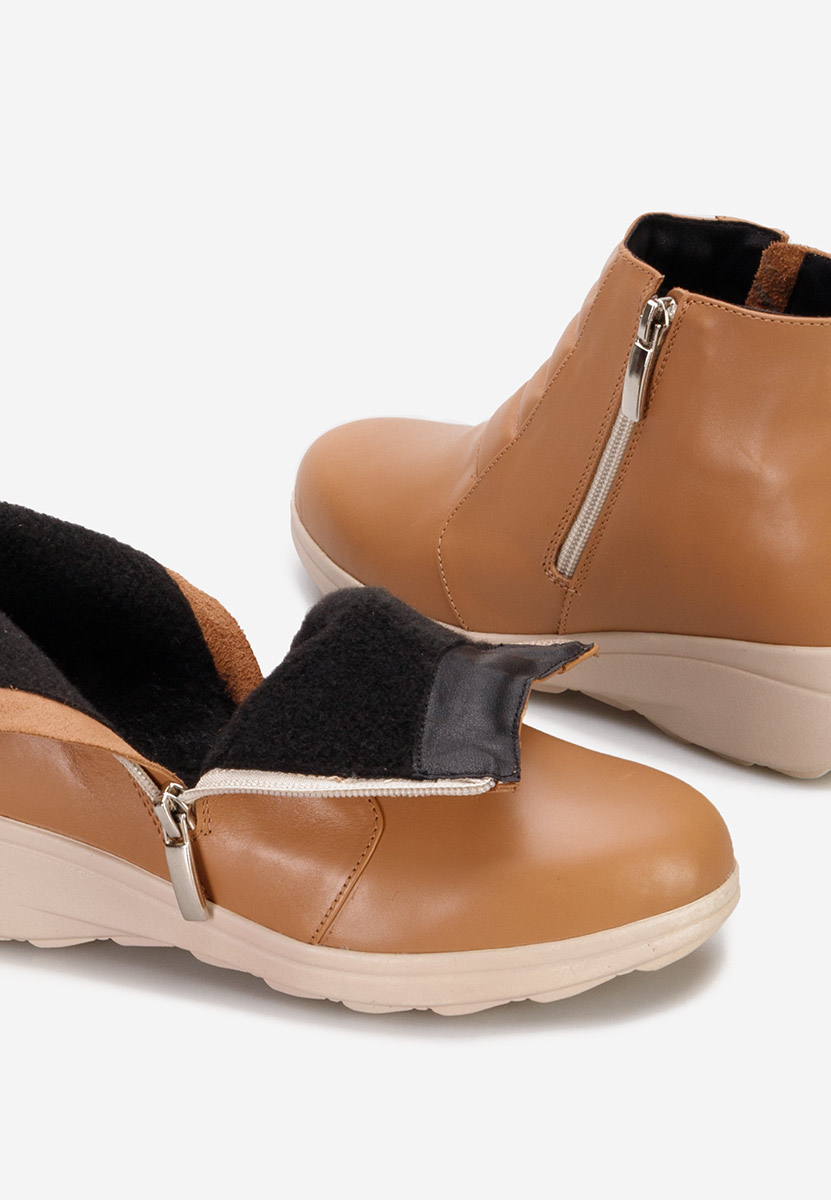 Soralia v2 khaki női bőr bokacsizma