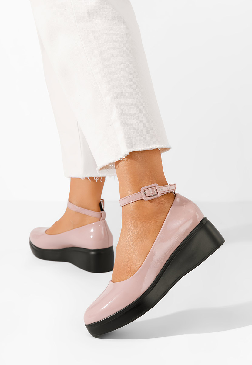 Evelyne v2 rózsaszín platform félcipő