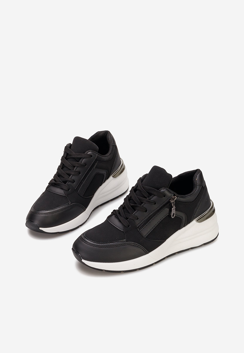 Henia fekete platform sneaker cipő 