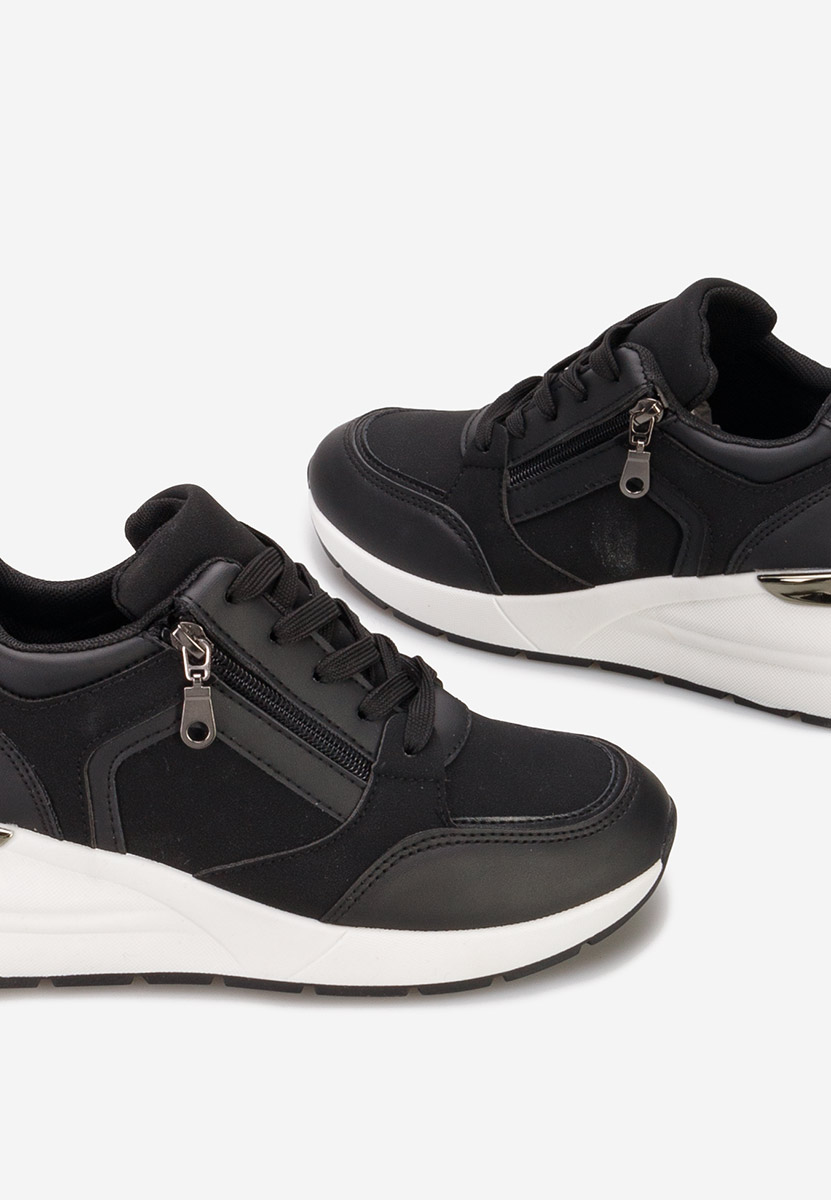 Henia fekete platform sneaker cipő 