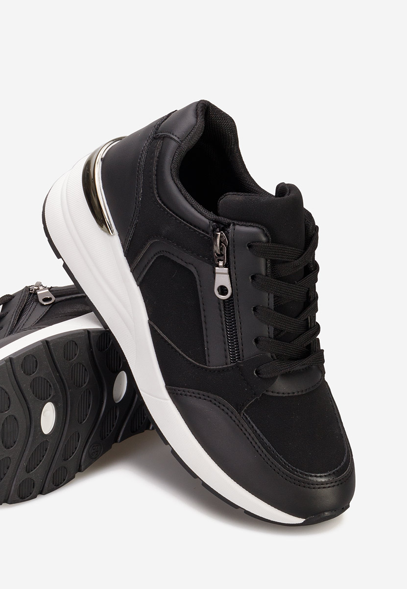 Henia fekete platform sneaker cipő 