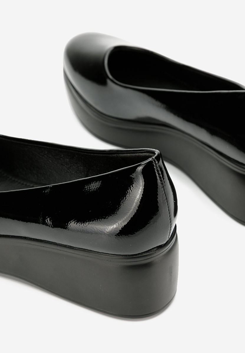 Milanca v2 fekete platform félcipő