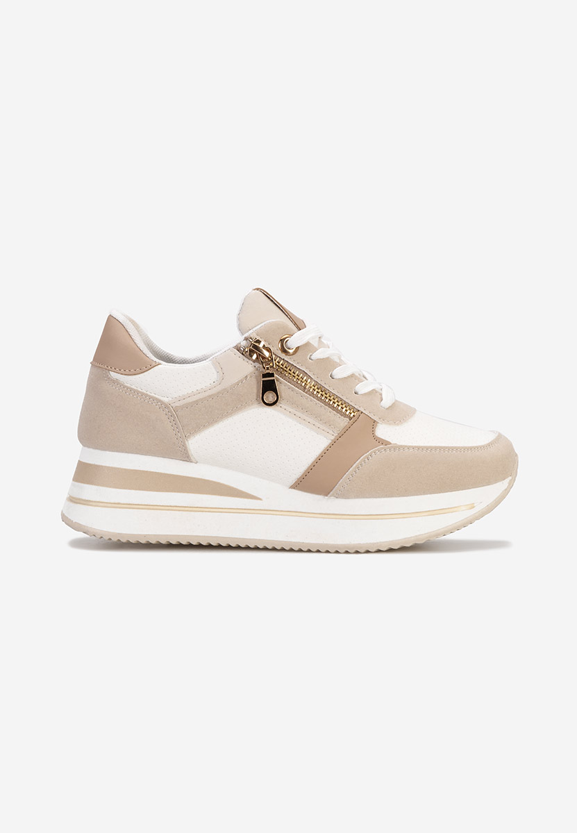 Mariella khaki platform sneaker cipő 