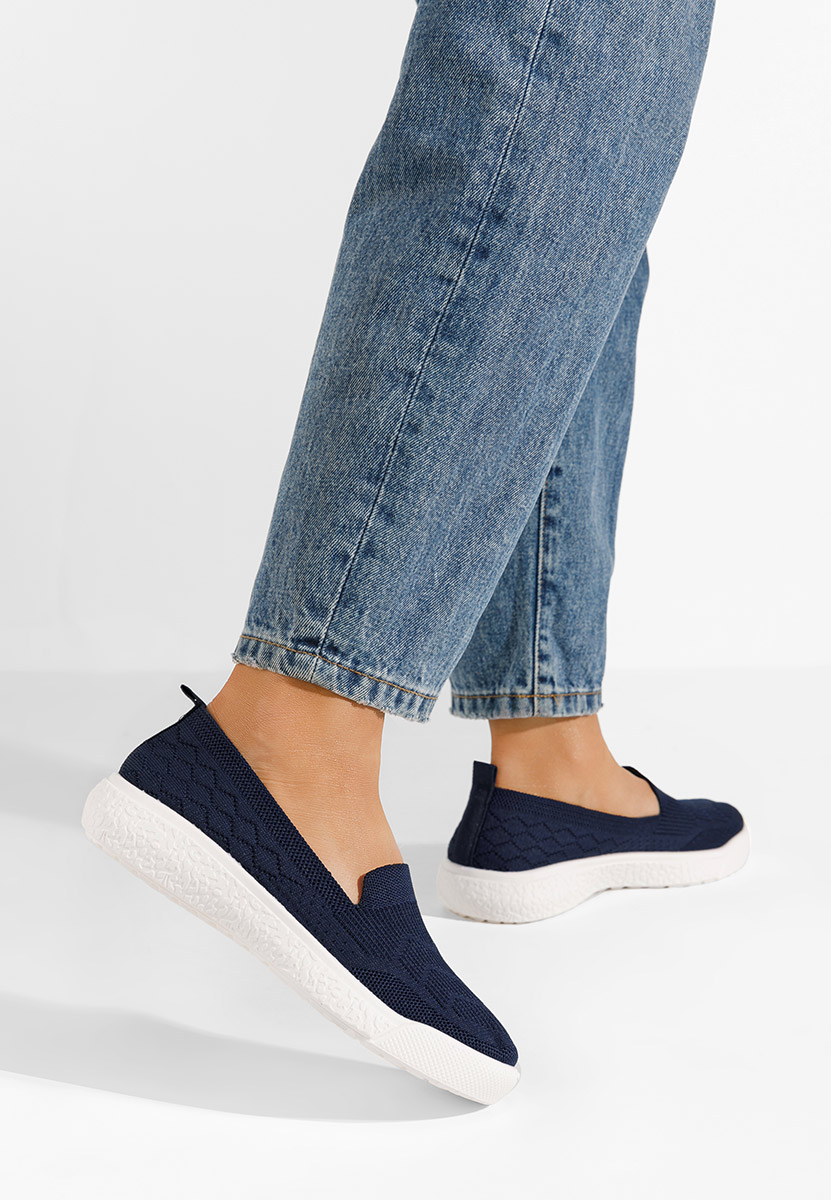 Akova tengerészkék fűzős női cipő