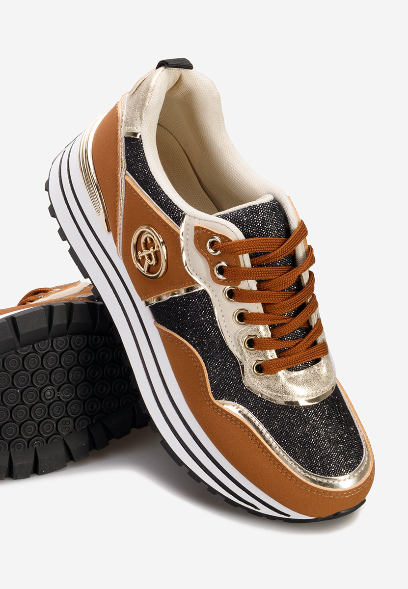 Eranova camel telitalpú platform sneaker