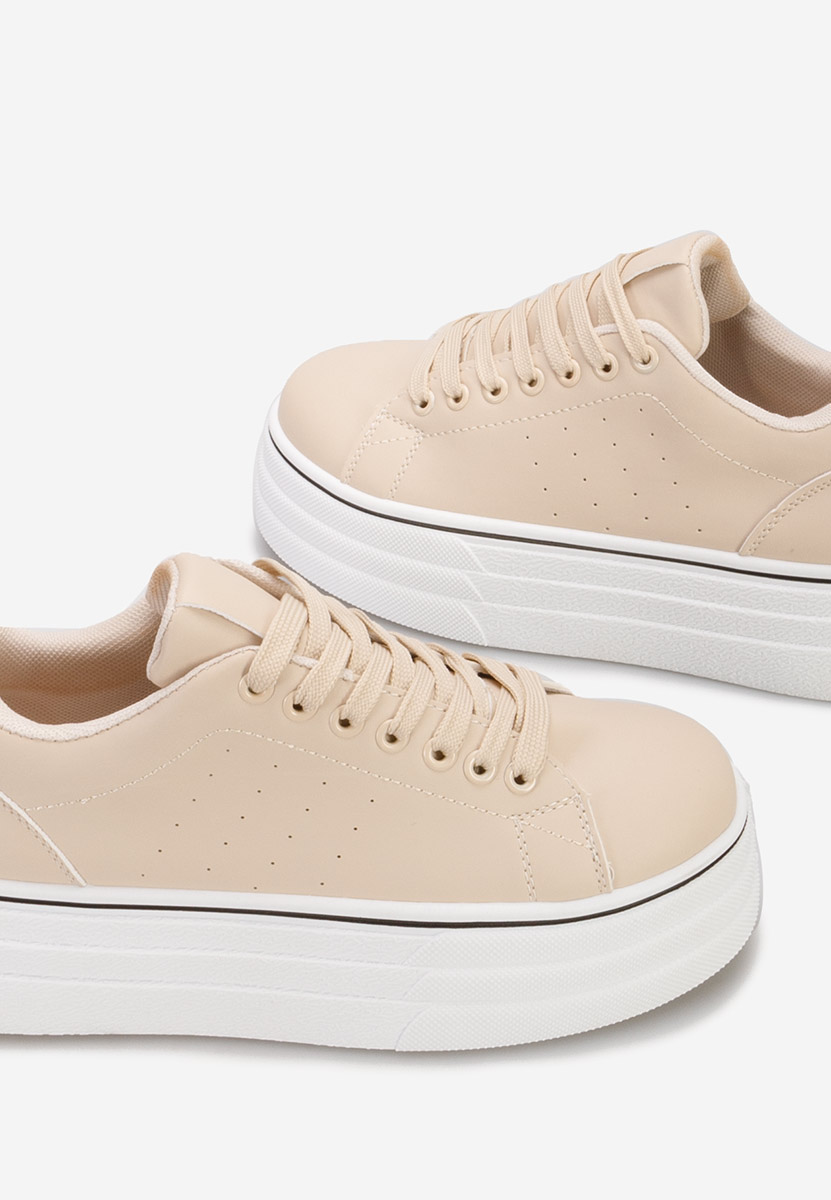 Asalia bézs telitalpú platform sneaker