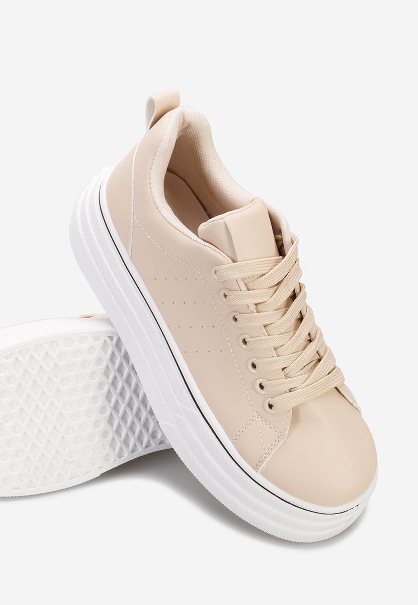 Asalia bézs telitalpú platform sneaker