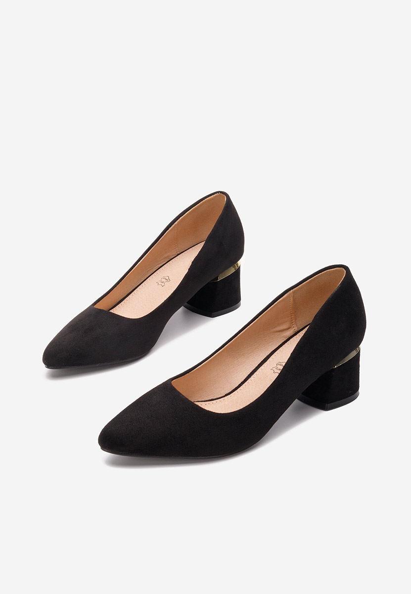 Gretta v2 fekete vastag sarkú magassarkú 