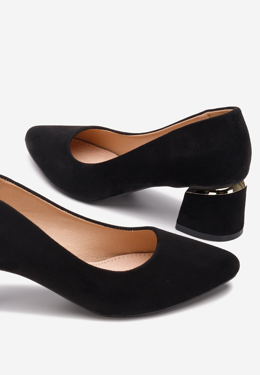 Gretta v2 fekete vastag sarkú magassarkú 