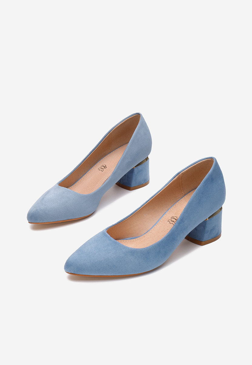 Gretta v2 kék vastag sarkú magassarkú 