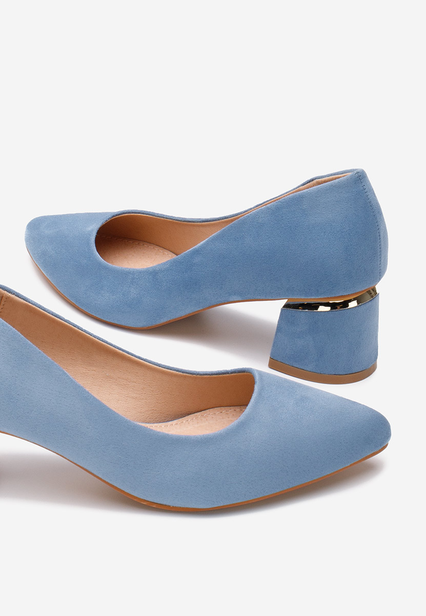 Gretta v2 kék vastag sarkú magassarkú 