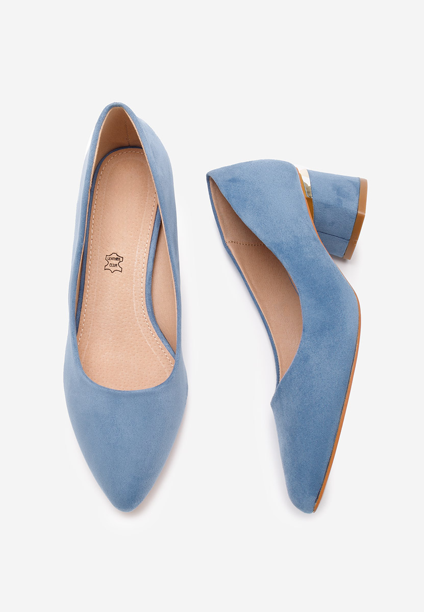 Gretta v2 kék vastag sarkú magassarkú 