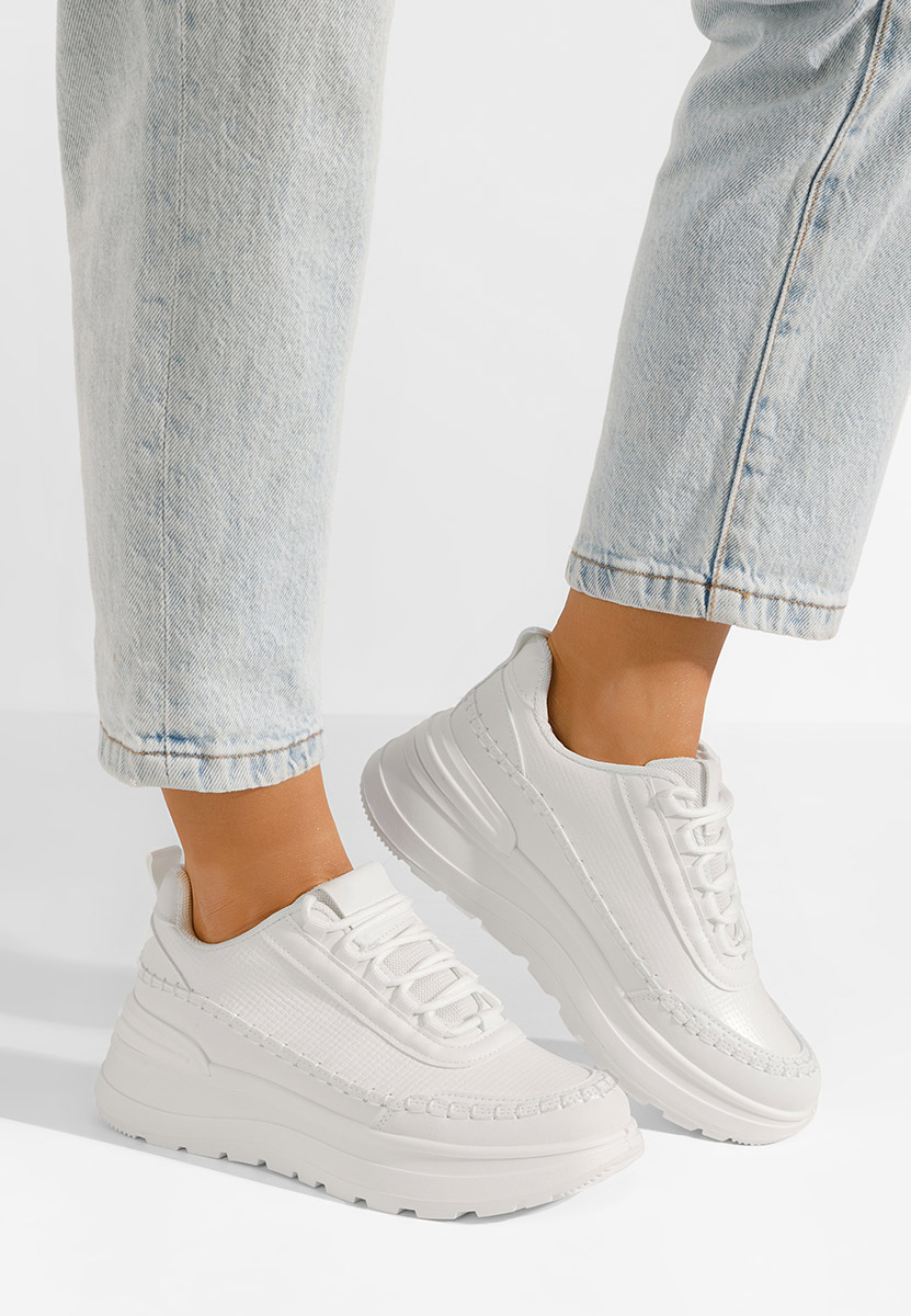 Ellana fehér telitalpú platform sneaker