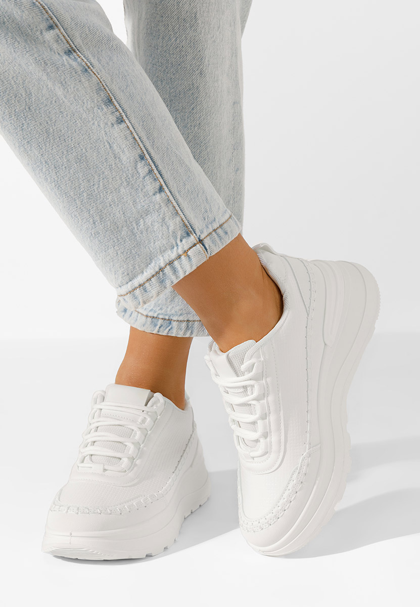 Ellana fehér telitalpú platform sneaker