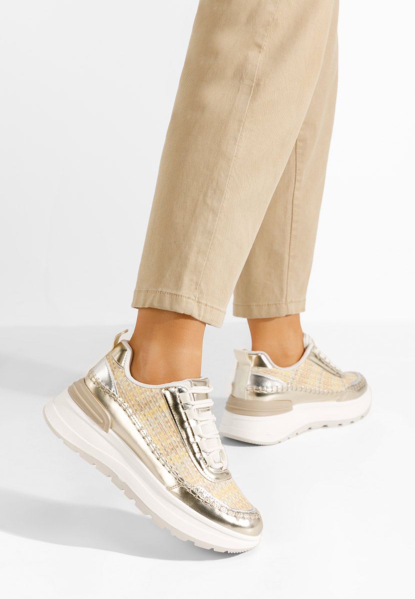 Ellana aranyszínü telitalpú platform sneaker