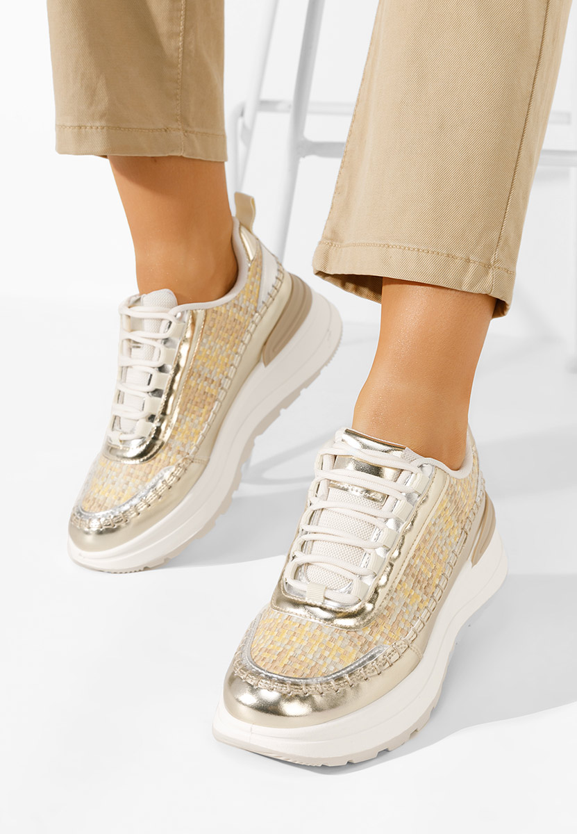 Ellana aranyszínü telitalpú platform sneaker