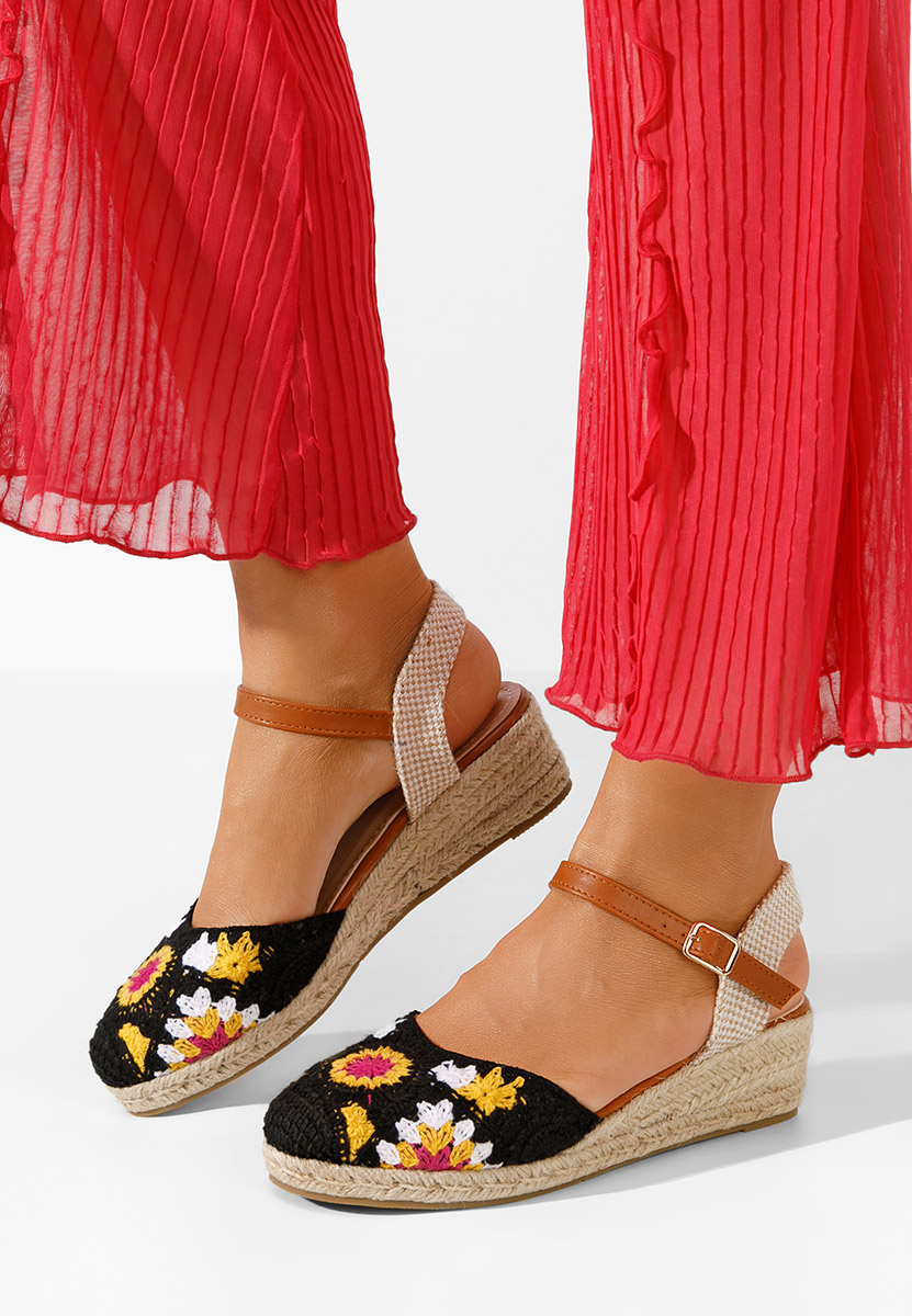 Elioth fekete espadrilles szandál