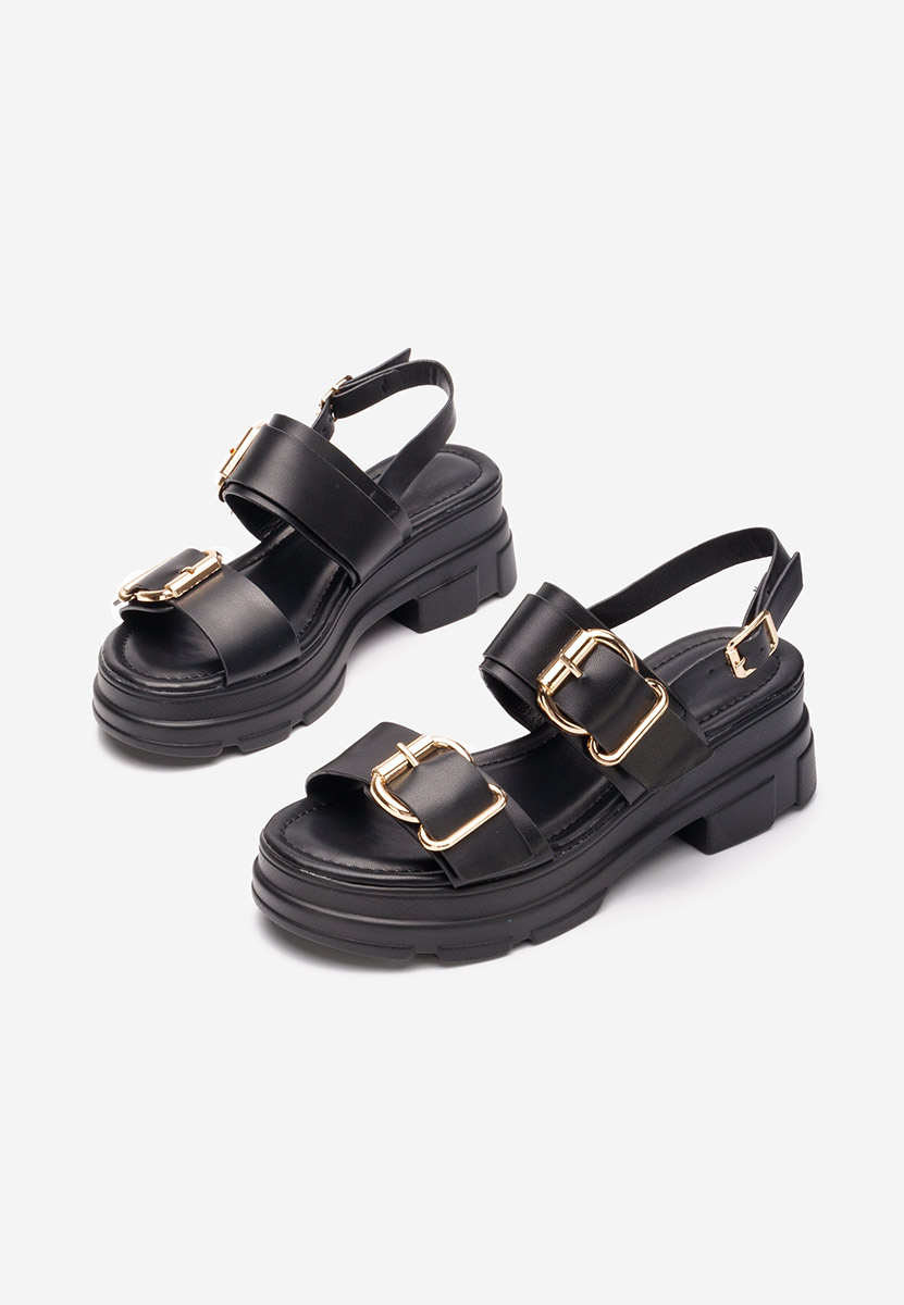 Raphaela fekete platform szandál szandál
