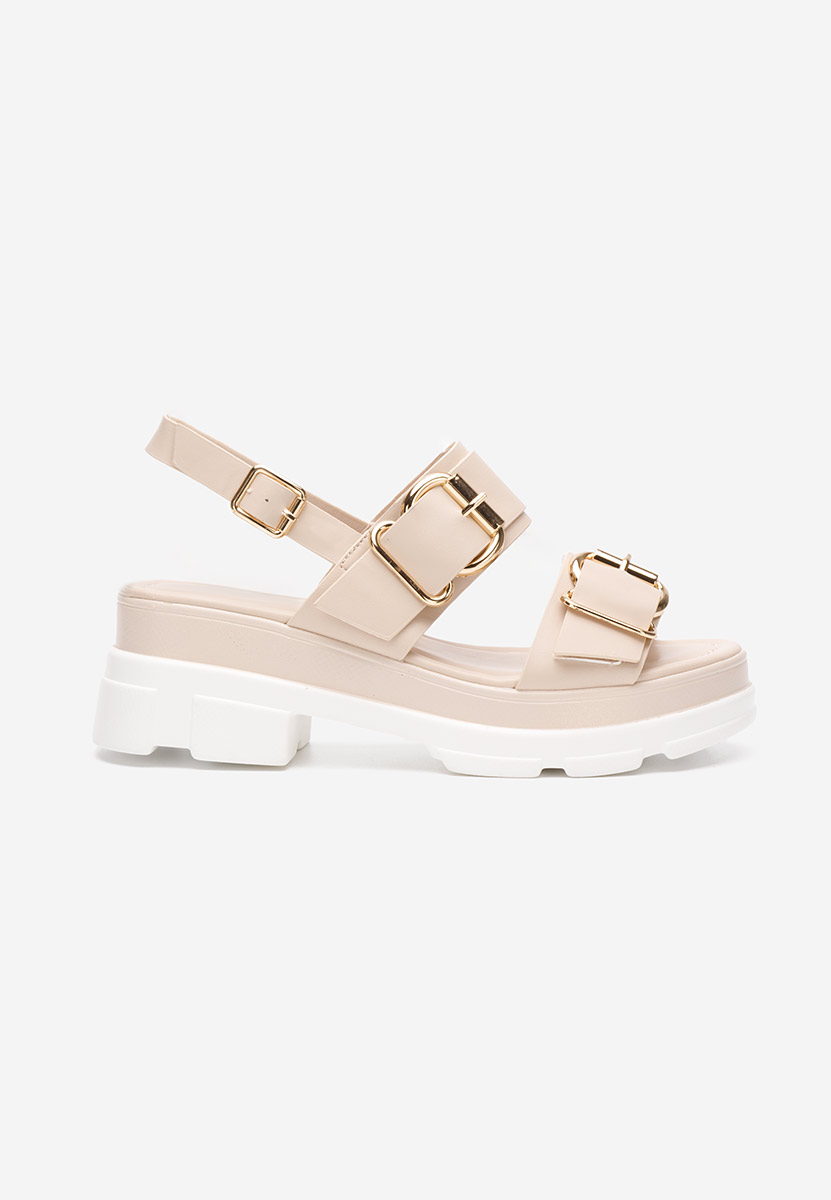 Raphaela bézs platform szandál szandál