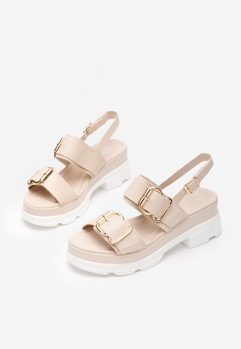 Raphaela bézs platform szandál szandál