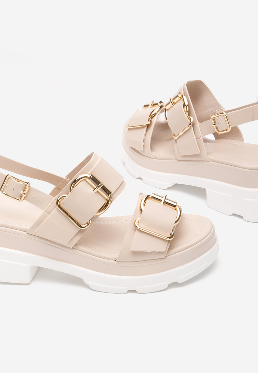 Raphaela bézs platform szandál szandál
