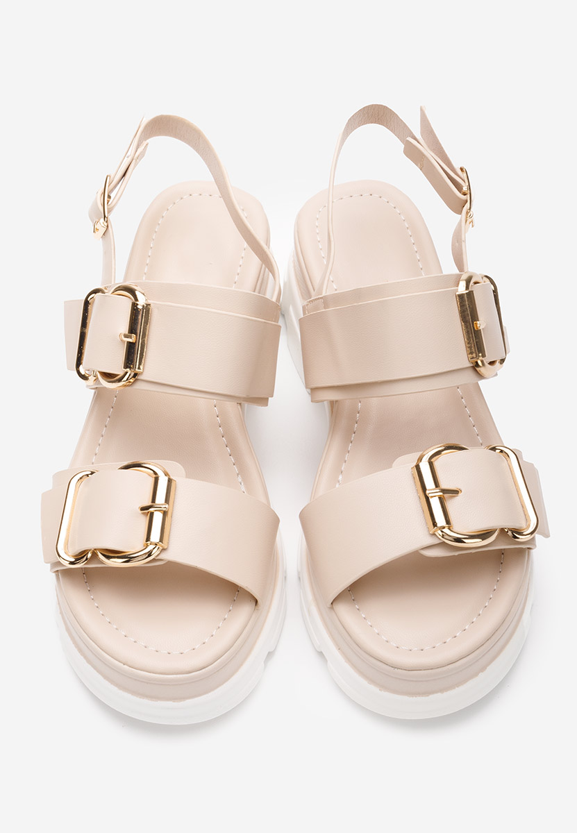 Raphaela bézs platform szandál szandál