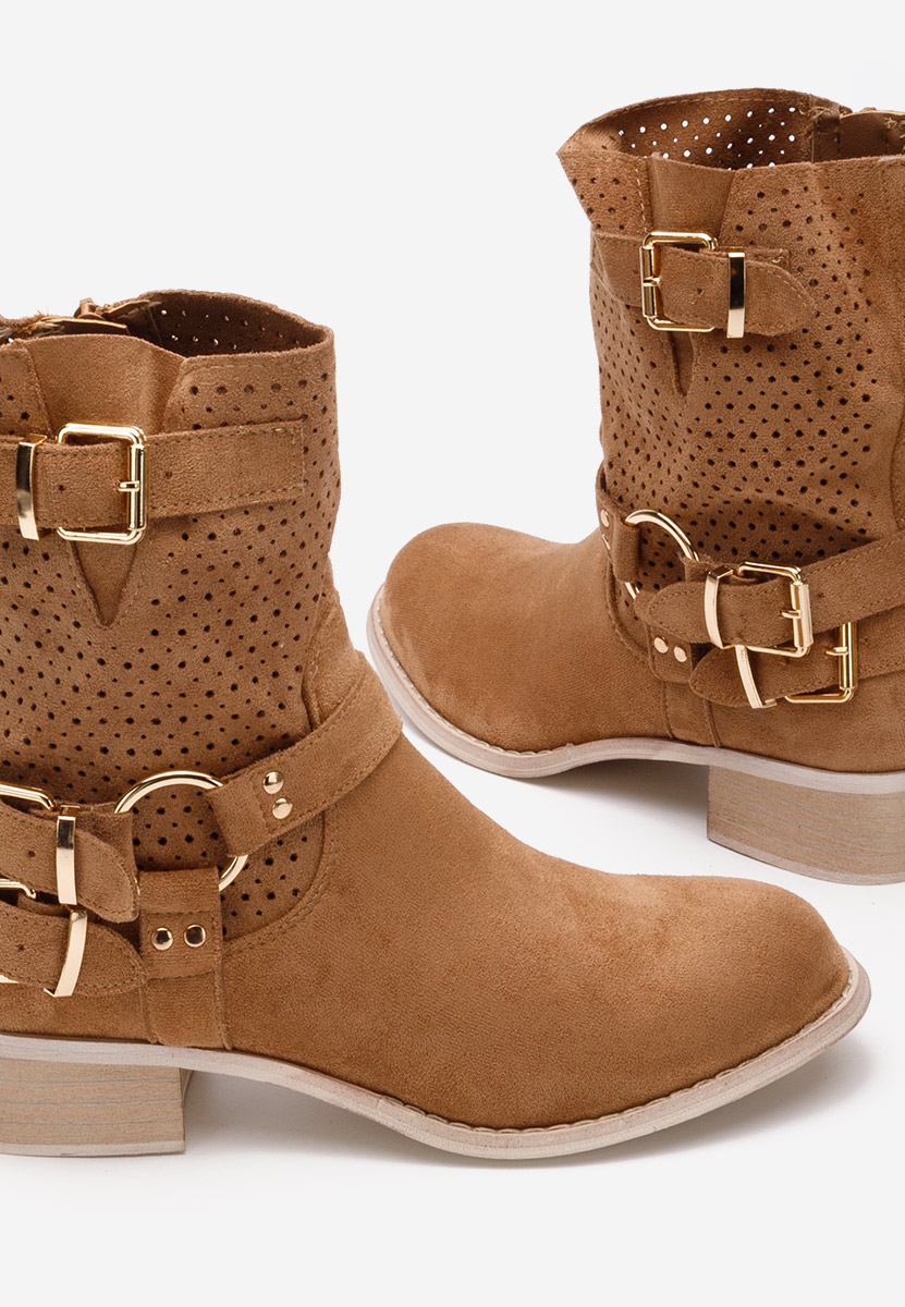 Daiela v2 camel őszi női bokacipő