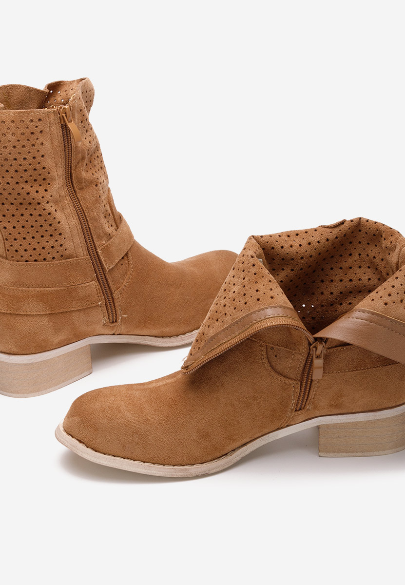 Daiela v2 camel őszi női bokacipő