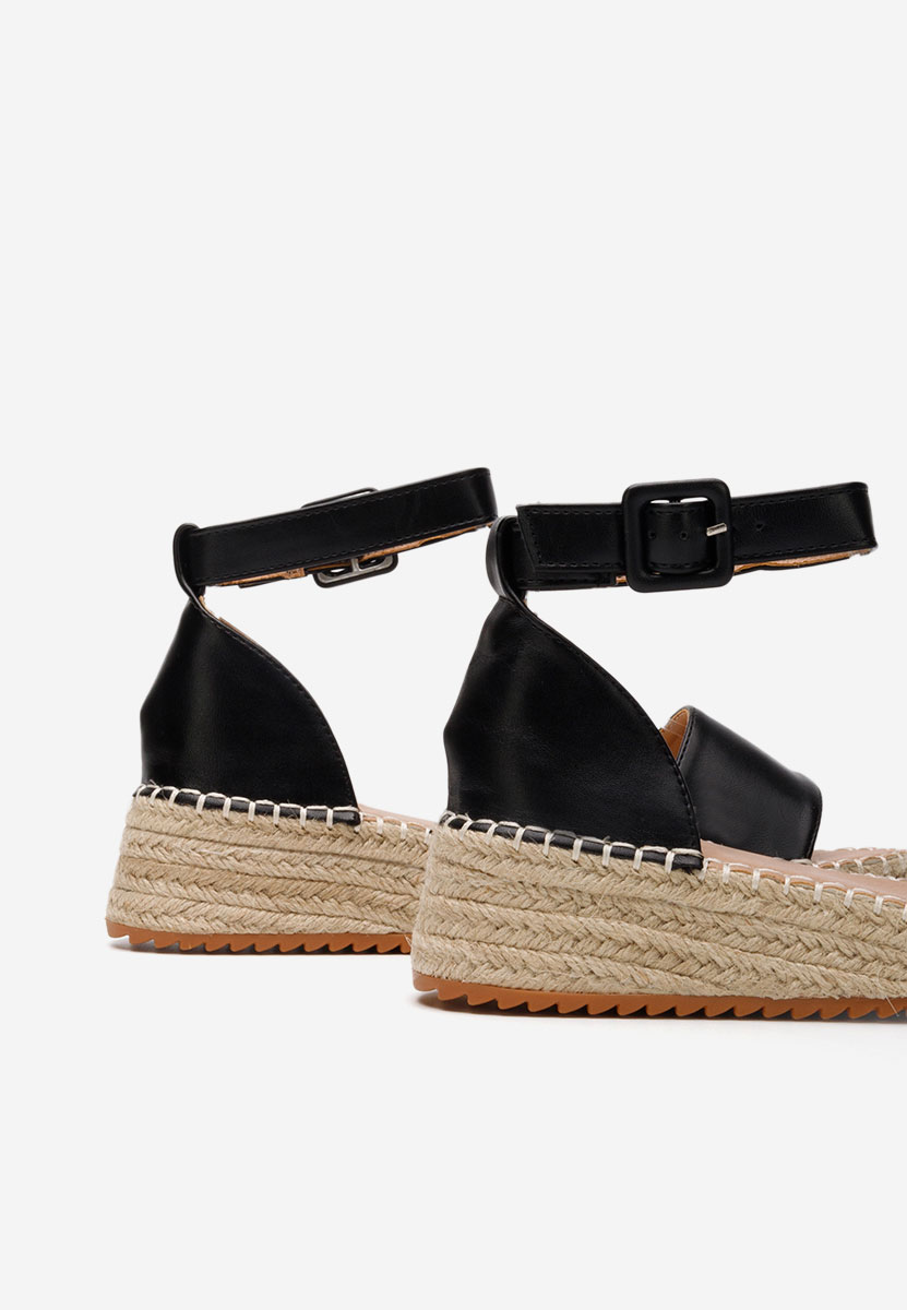 Vicky fekete espadrilles szandál