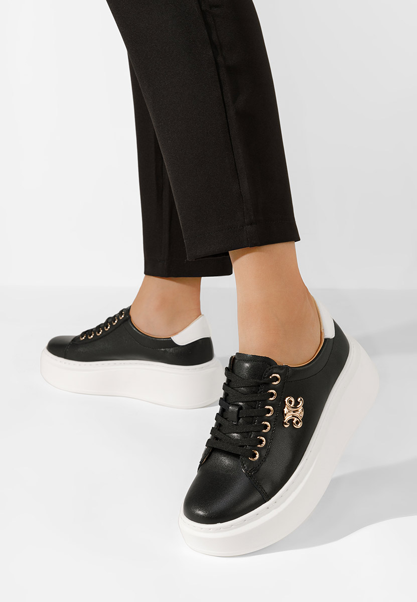 Caliana fekete telitalpú platform sneaker