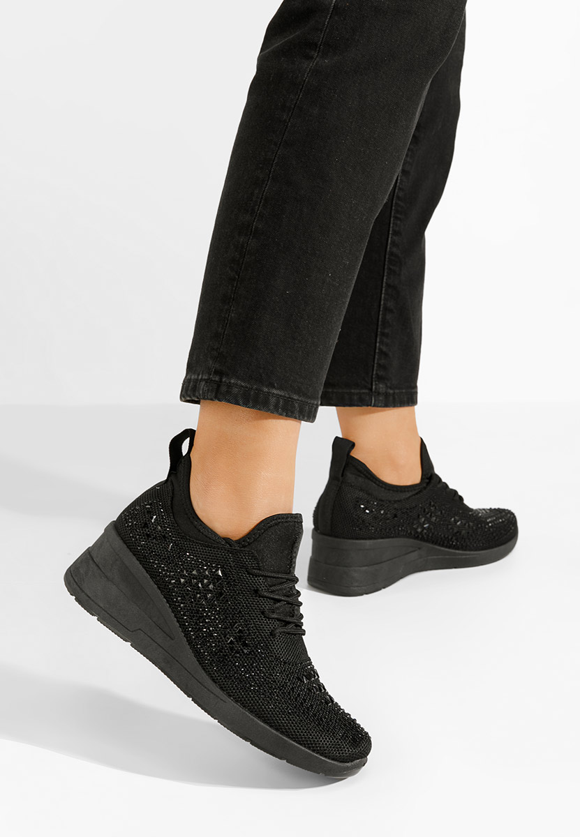 Keeley fekete platform sneaker cipő 