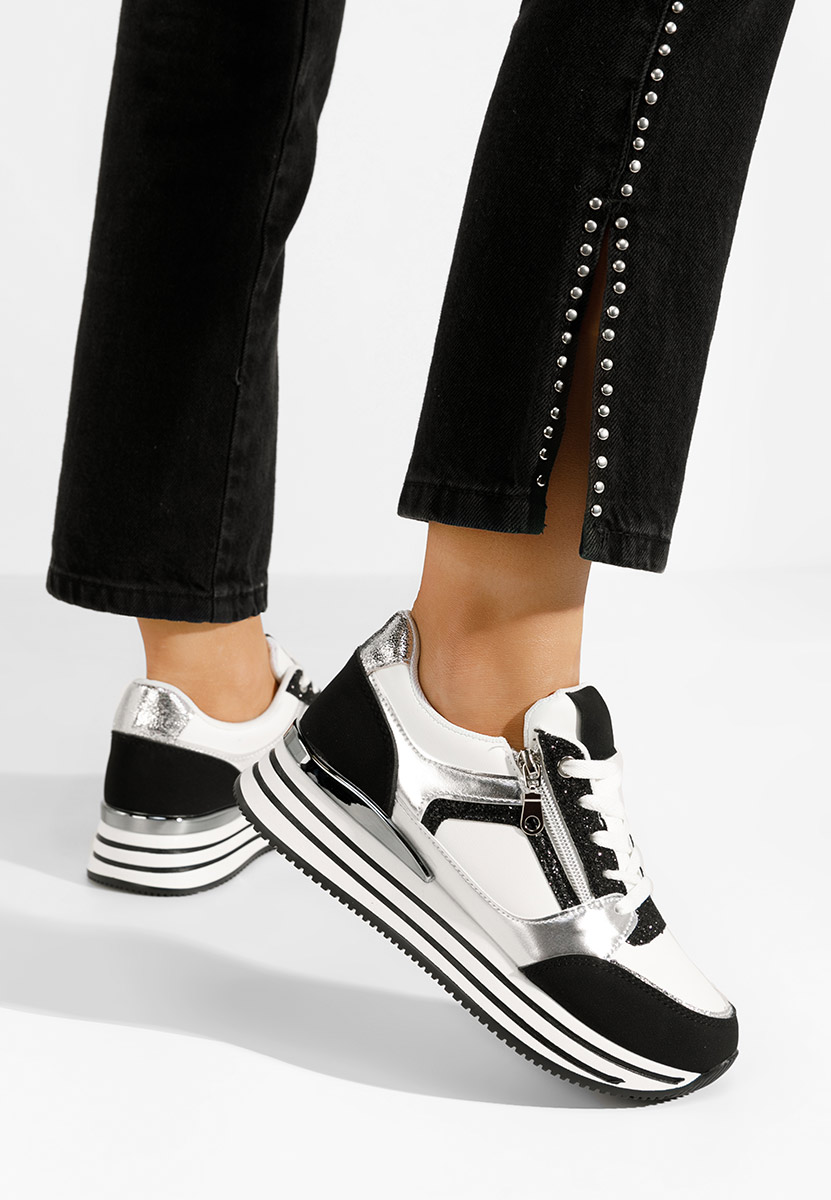 Nellia fekete telitalpú platform sneaker