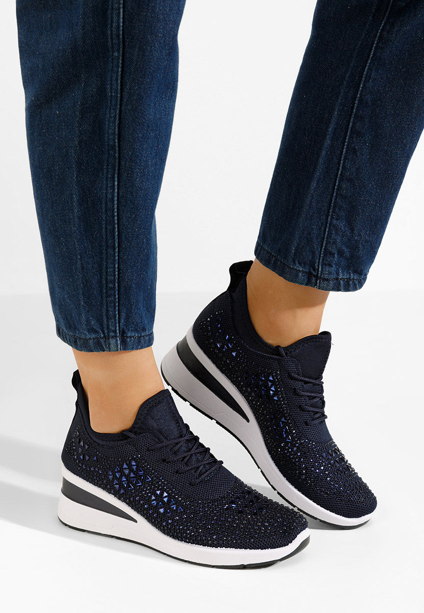 Keeley tengerészkék platform sneaker cipő 