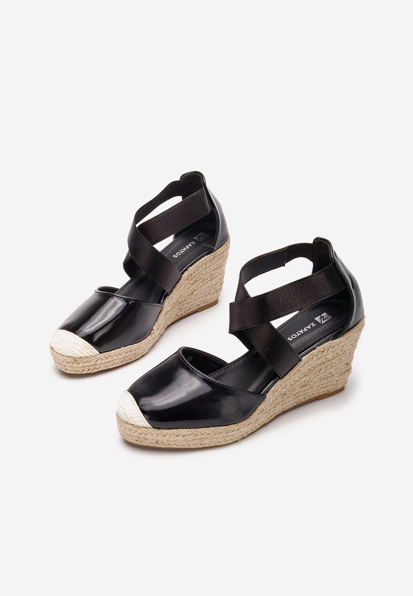 Rosaria fekete espadrilles szandál