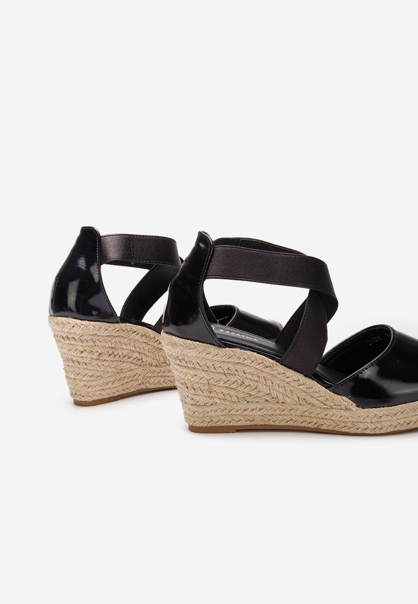 Rosaria fekete espadrilles szandál