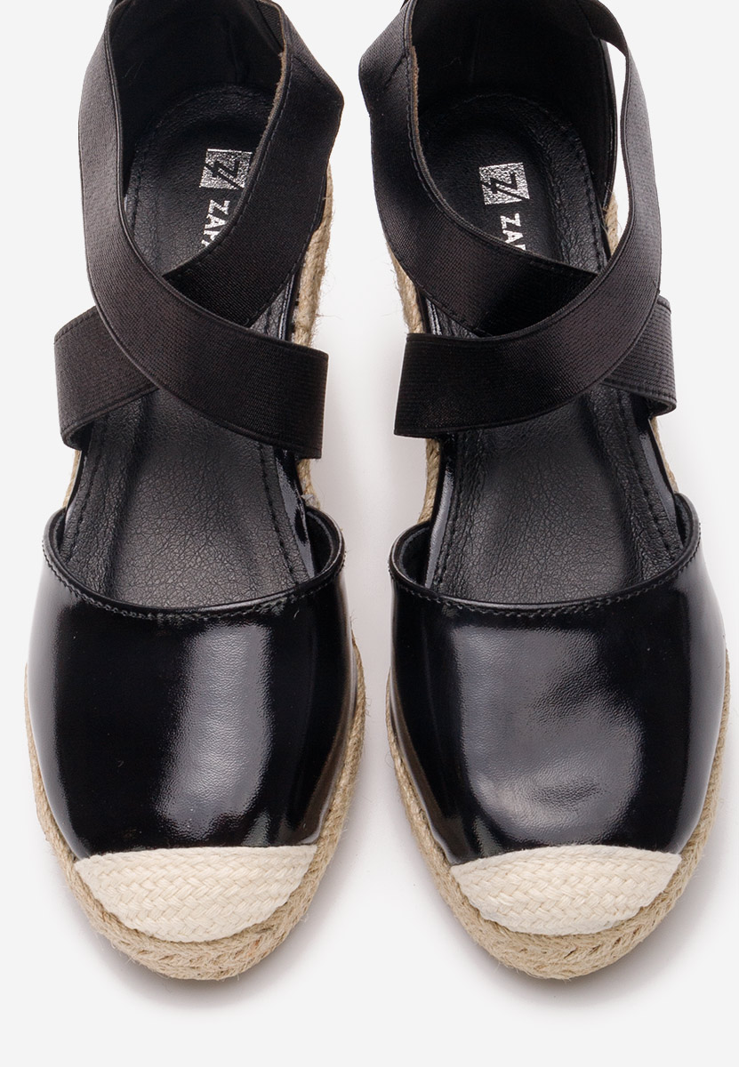 Rosaria fekete espadrilles szandál