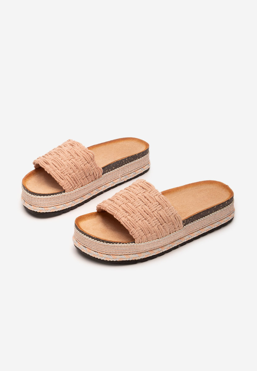 Tulana rózsaszín telitalpú platform papucs