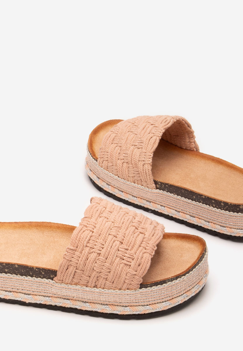 Tulana rózsaszín telitalpú platform papucs