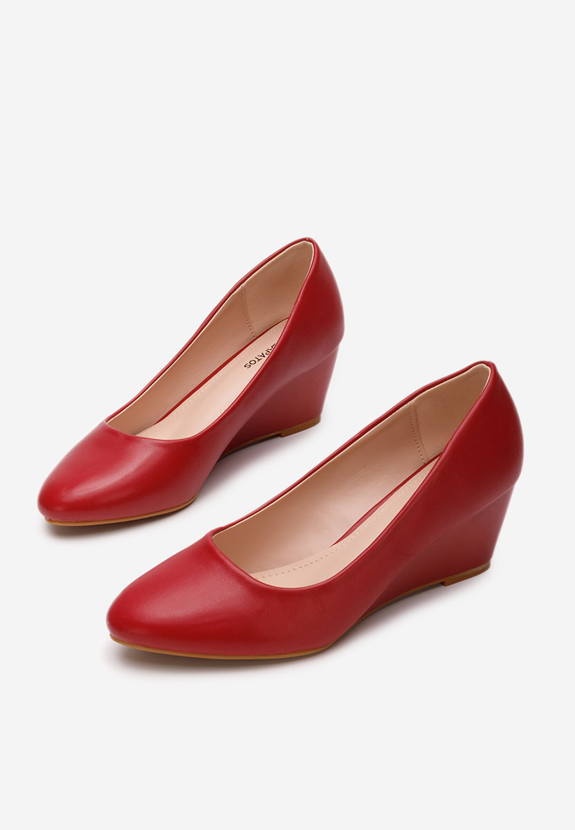 Cutiara piros platform cipők