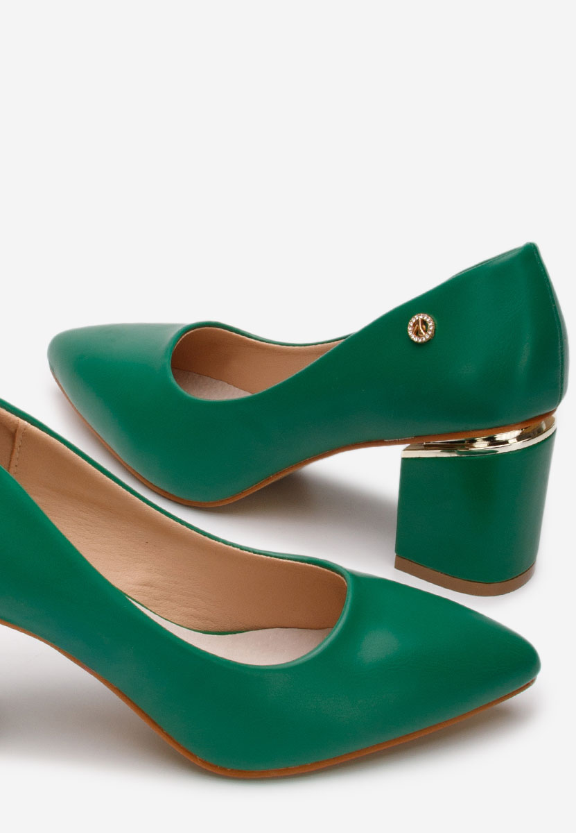 Nelia zöld elegáns magassarkú cipő