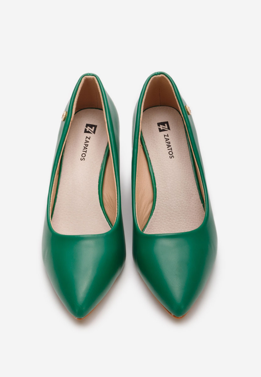 Nelia zöld elegáns magassarkú cipő